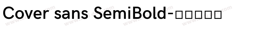 Cover sans SemiBold字体转换